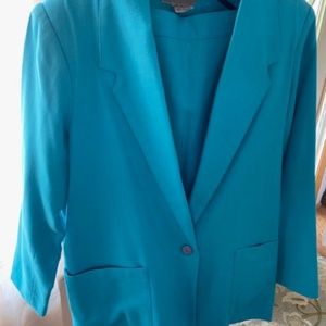 Diana Marco Aqua/Blue Suit - Size 16 1/2